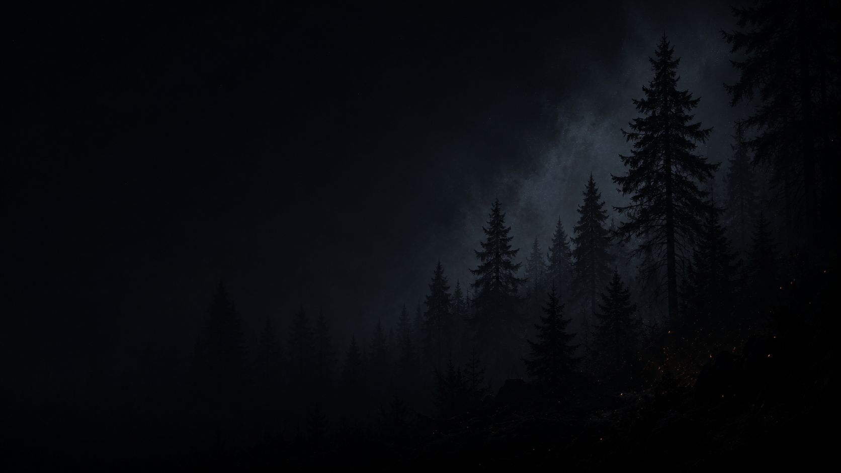 Atmospheric forest backdrop